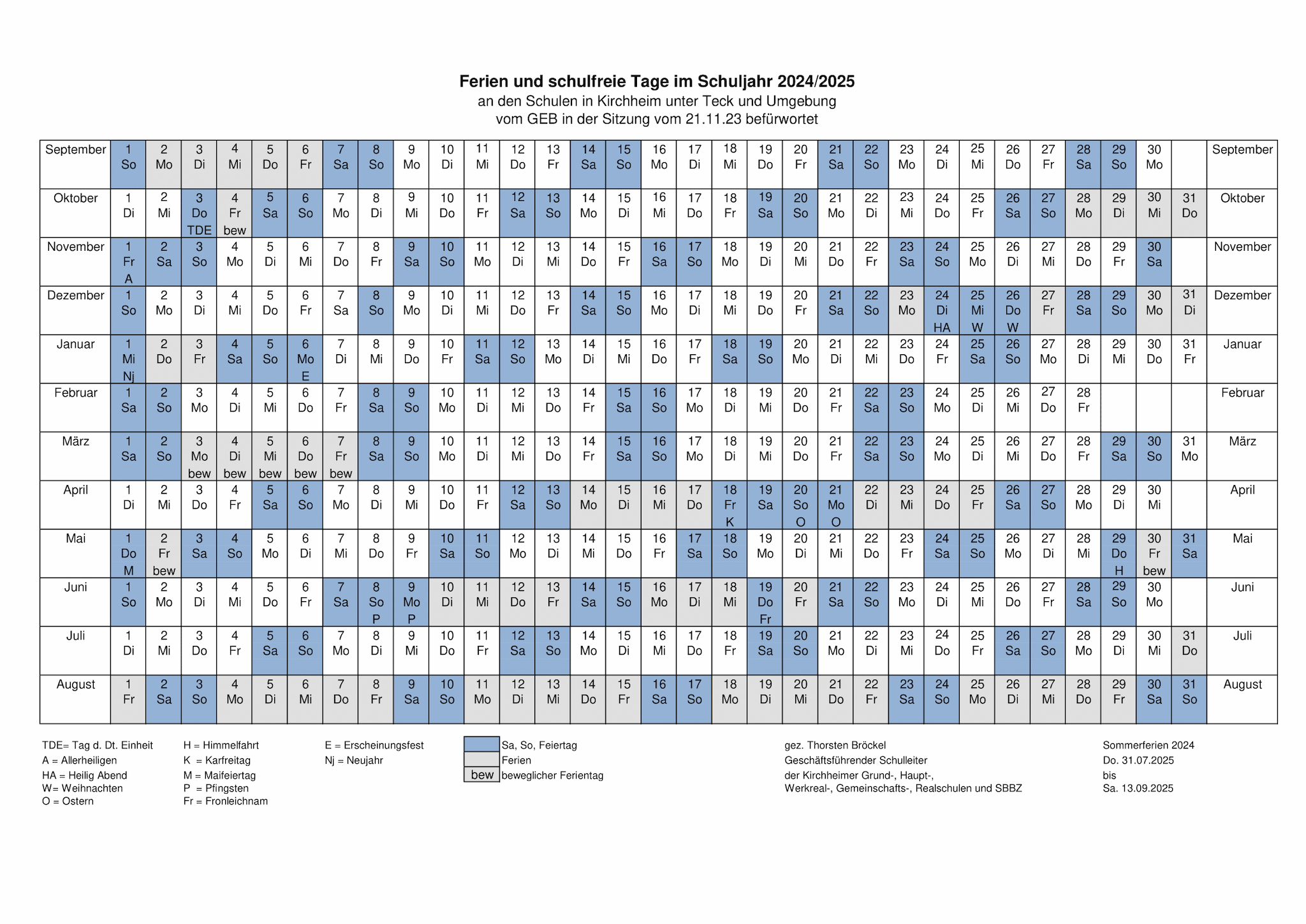 Ferienkalender